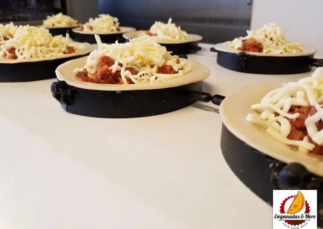 A table with plates of food on it